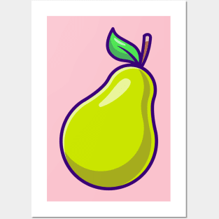 Pear Fruit Cartoon Posters and Art